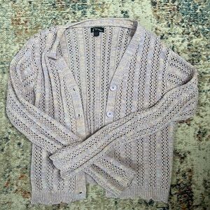 Girl Art Class Lavender Knit Cardigan
